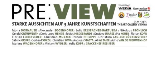 Flyer Kunstschaffen Pre:View 2015